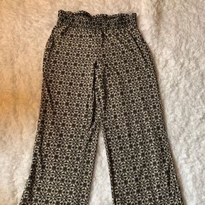 Black & white pattern Flowy Pants